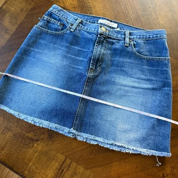Vintage Abercrombie & Fitch Dark Blue Denim Mini Skirt - Picture 5 of 9